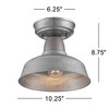 John Timberland Urban Barn Rustic Industrial Farmhouse Semi Flush Mount Outdoor Ceiling Light Galvanized Metal 8 3/4" for Post Exterior Barn Deck Yard - image 4 of 4