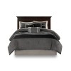 Racxily 7-Piece Faux Suede Comforter Set, Pieced Microsuede with Embroidered Pillows - 2 of 4