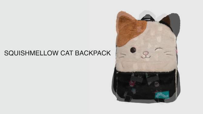 Squishmallows Kids&#39; 16&#34; Backpack - Black, 2 of 7, play video