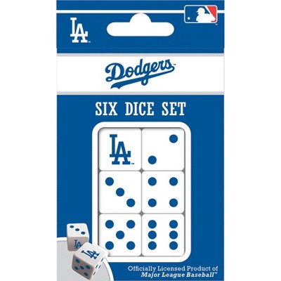 MasterPieces Officially Licensed MLB Los Angeles Dodgers - 6 Piece D6 Gaming Dice Set Ages 6 and Up