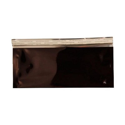 JAM Paper #10 Business Foil Envelopes w/Self-Adhesive Closure 4.125x9.5 Black 1327704