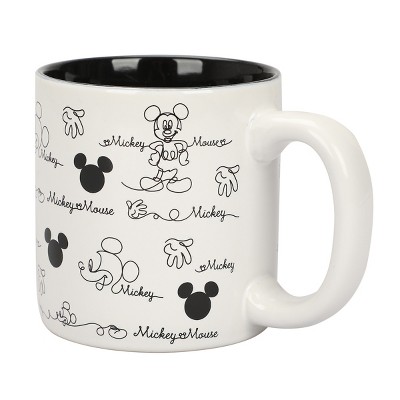 Disney Mickey Mouse Aw Shucks Ceramic Camper Mug Holds 20 Ounces