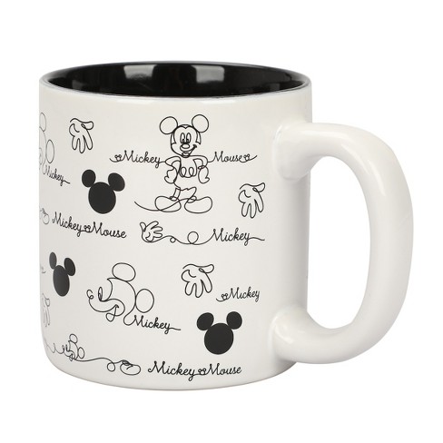 Disney Mickey Mouse Line Art & Hidden Mickey All Over Print 16 Oz Ceramic  Mug : Target