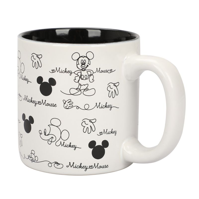 Disney Mickey Mouse Line Art & Hidden Mickey All Over Print 16 Oz Ceramic Mug, 1 of 3
