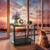 Artloge Modern Extra Large Heavy Duty Dog Crate Tempered Glass Pet Cage with Anti-Rust Aluminum Frame Lockable Casters & Spacious Interior - 2 of 4