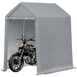 Coucheta Heavy Duty Enclosed Carport, Triple Layer Waterproof PE Cover & Powder Coated Steel Frame, All Weather Outdoor Garage Shelter for Outdoor - 1 of 4