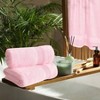 4 Pack Bath Towels, 27x54, 100 Ring Spun Cotton, Ultra Soft, Hotel Quality, Pink - 4 of 4