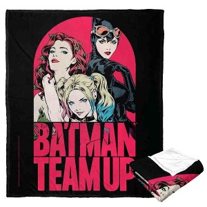 DC Comics Batman Harley Quinn Gotham City Sirens Team Up Silk Touch Throw Blanket - 1 of 4