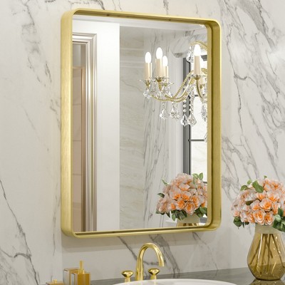 Keonjinn Framed Wall Mirror, Modern Rectangular Bathroom Vanity Mirror, Wall Mounted