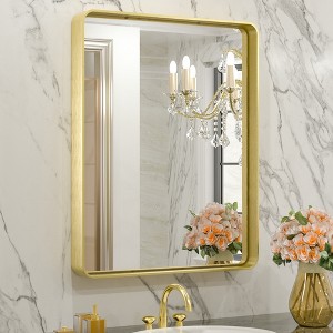 Keonjinn Framed Wall Mirror, Modern Rectangular Bathroom Vanity Mirror, Wall Mounted - 1 of 4