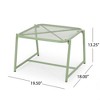 Modern Mesh Outdoor End Table, Rectangle Powder-Coated Metal Patio End Table for Outside Use, Patio Side Table -Christopher Knight Home - 3 of 4