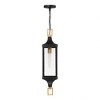 Savoy House Glendale 1 - Light Pendant in  Matte Black/Weathered Brushed Brass - 2 of 3