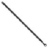 Black Bow Jewelry Mens 6mm Black Plated Stainless Steel Fancy Link Chain Bracelet, 9 In - 2 of 4