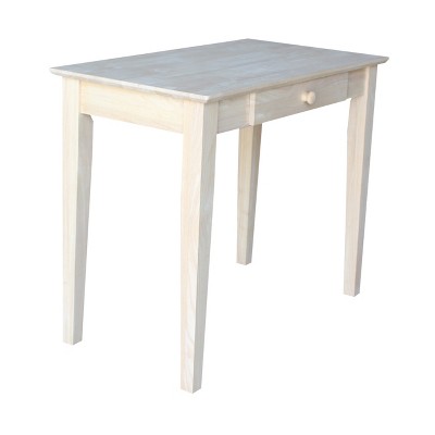 Elegant Solid Parawood Writing Desk with Practical Drawer