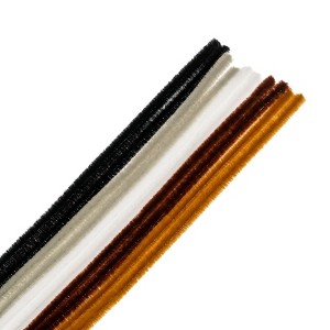 John Bead Fluffy Pipe Cleaners Chenille Stems for Art School Craft Supplies, 12in x 6mm Earth Mix 100 Pieces - 1 of 3