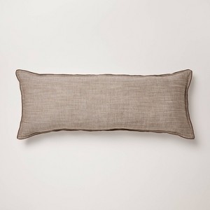 14"x36" Oblong Throw Pillow Brown - Hearth & Hand™ with Magnolia - 1 of 4