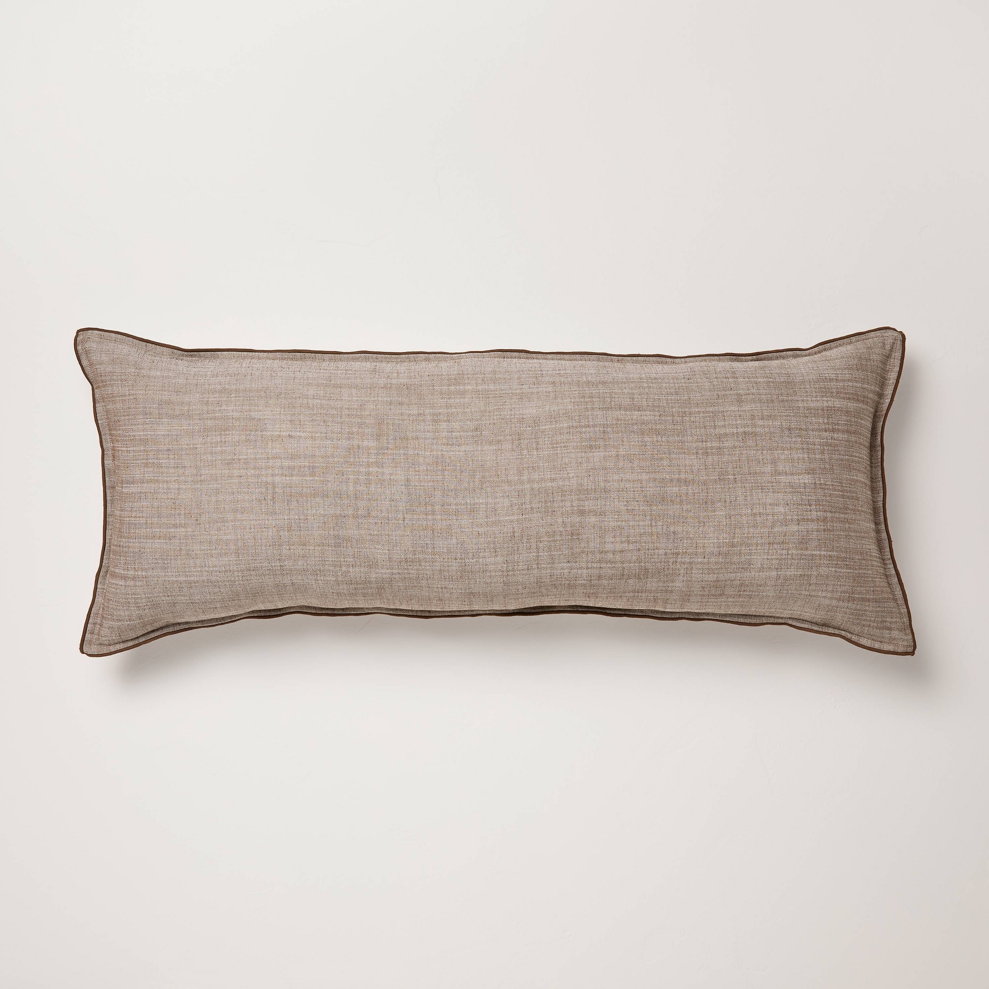 14"x36" Oblong Throw Pillow Brown - Hearth & Hand™ with Magnolia