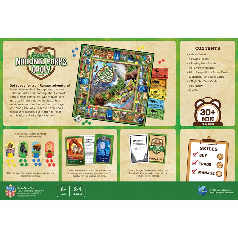 MasterPieces Kids Board Games - Junior Ranger National Parks Opoly Jr., 4 of 7