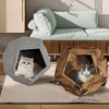 Akoasm 25.98 Inch Modern Cat Carrier Furniture Side Table-Brown - 4 of 4