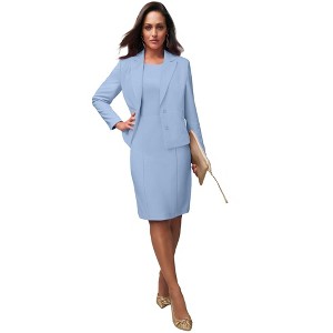 Jessica London 2-Piece Stretch Crepe Single-Breasted Jacket Dress - 1 of 4