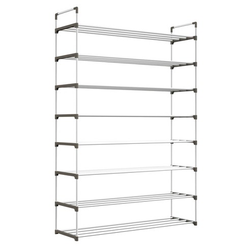 Home-Complete 8 Tier Shoe Rack for 40 Pairs White