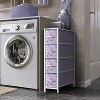 Sorbus 4 Drawers Narrow Dresser - with Steel Frame, Wood Top & Easy Pull Fabric Bins for Small Spaces, Closets, Bedroom, Bathroom & Laundry - 2 of 4