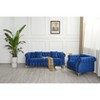 2 Piece Velvet Chesterfield Button-Tufted Sofa Sets for Living Room - 4 of 4