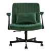 Okak Modern Adjustable Armrest Home Office Desk Chair with Criss Cross  Legs,Velvet Swivel Task Chair for Office,Study,Studio - 2 of 4