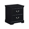NicBex Classic Traditional 2 Drawers Nightstand Wooden Bedside Table End Table for Bedroom, Living Room - 3 of 4