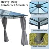 Whisen 10'x10' Hardtop Outdoor Gazebo with Polycarbonate Roof, Patio Gazebo with Aluminum Frame, Backyard Tent for Backyard, Garden, Lawn - 3 of 4