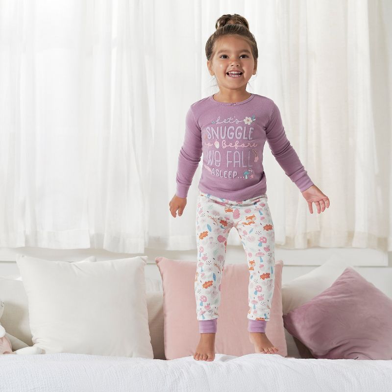 Gerber Infant & Toddler Girls' Snug Fit Cotton Pajamas, 4-Piece Set, 4 of 10