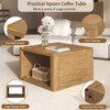 RISOKEYS 30.8" Square Coffee Table - Farmhouse Coffee Table with Storage, Center Table with Half Open Storage Compartment for Living Room - 2 of 4