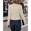 Coolmee Women's Faux Suede Leather Jacket Casual Long Sleeve Blazer Jacket Coat Fall Outfits - 2 of 4