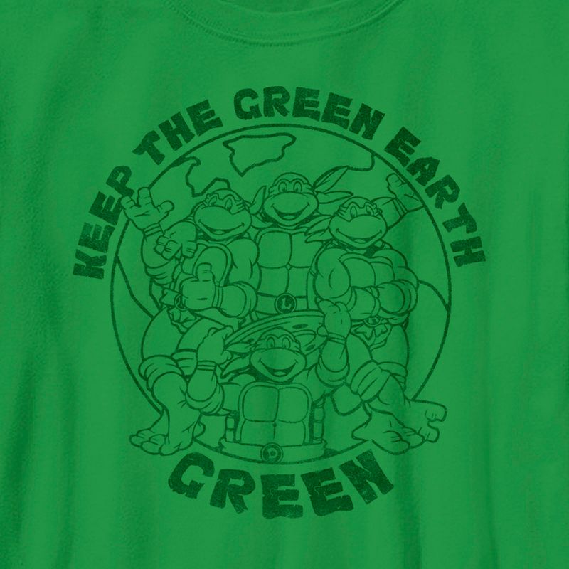 Boy's Teenage Mutant Ninja Turtles Keep the Earth Green T-Shirt, 2 of 5