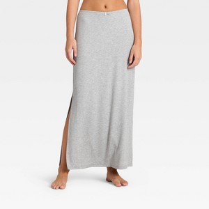 Women's Variegated Ribbed Pajama Skirt - Auden™ - 1 of 3