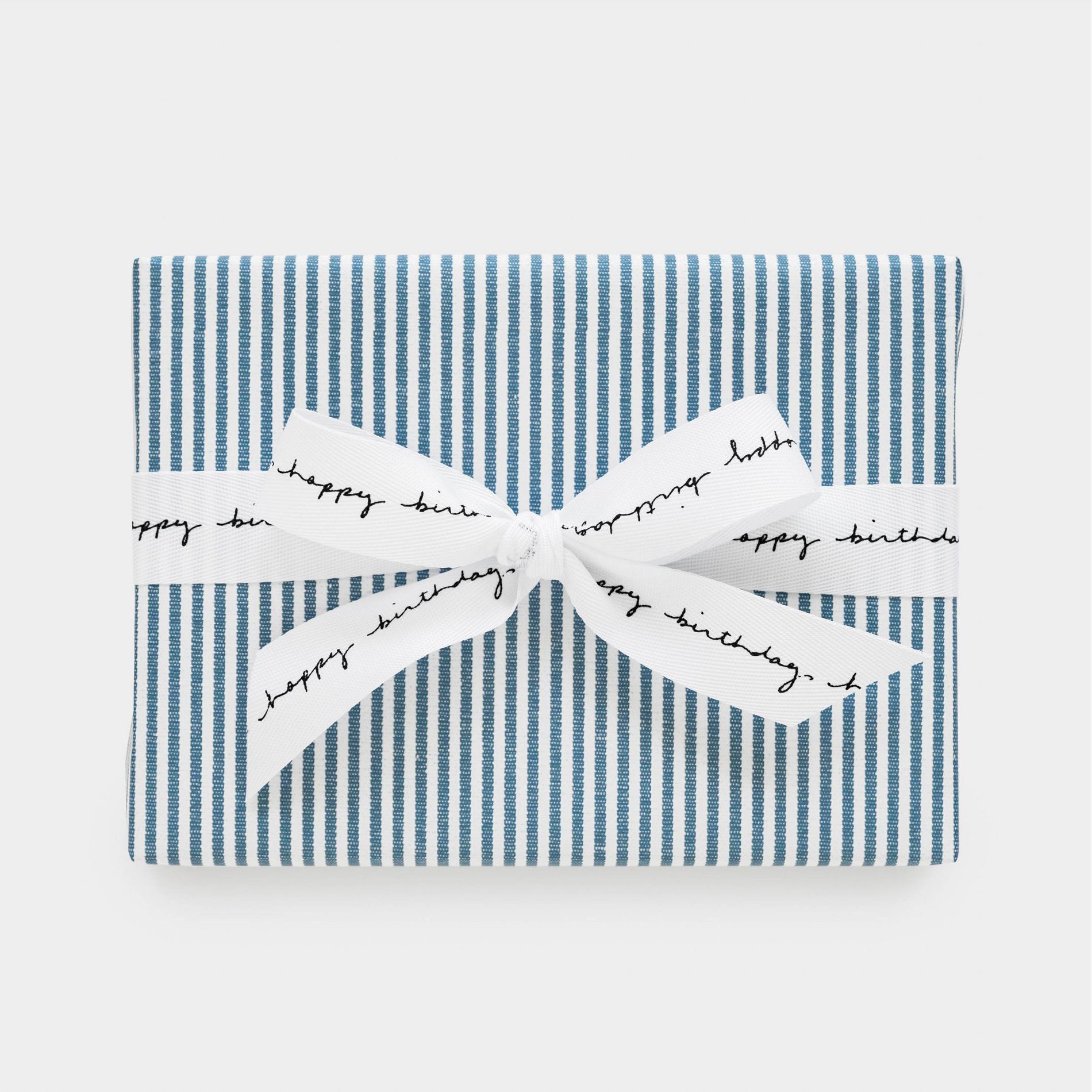118"x30" Chambray Striped Gift Wrapping Paper Blue/White - Sugar Paper™ + Target