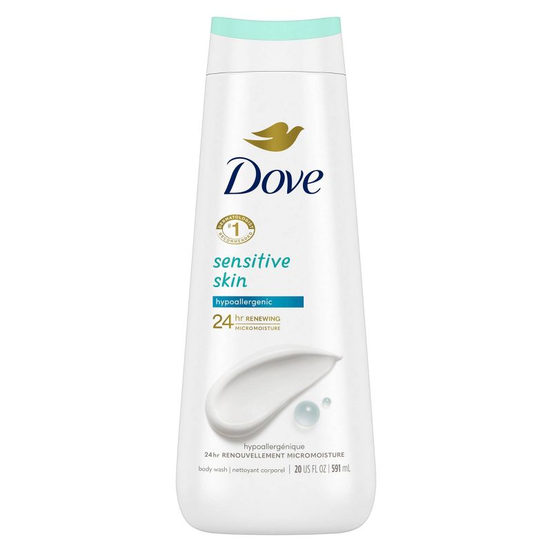 Dove Sensitive Skin Hypoallergenic Body Wash - 20 fl oz, 3 of 11