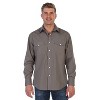Gioberti Men's Solid Long Sleeve Western Shirt with Pearl Snap-on Buttons - 3 of 4