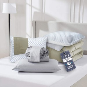 Nestl 9 Piece Reversible Comforter Set, Bed in a Bag, All in one Bed Set with Cooling Pillows - 1 of 4
