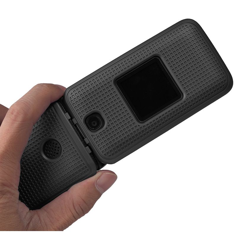 Nakedcellphone Case for Alcatel Go Flip V Flip Phone (2019) - Hard Shell Cover with Grid Texture, 2 of 7