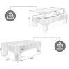 42" Lift Top Coffee Table with Hidden Storage,Fluted Panels,Rounded Corners,Hydraulic Lift for Living Room-Maison Boucle - 4 of 4