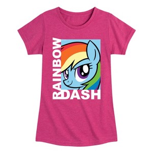 Girls' - My Little Pony - Rainbow Dash Fitted Short Sleeve Graphic T-Shirt - 1 of 3