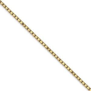 Black Bow Jewelry 1.9mm 10k Yellow Gold Solid Box Chain Necklace - 1 of 4