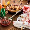 100 Pcs Halloween Pumpkin Cocktail Picks 5 Inch Bamboo Fancy Toothpicks for Appetizers, Decorative Fall Halloween Thanksgiving Party Drinks Garnish - 3 of 4