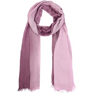INSPIRE CHIC Women's Gradient Color Ombre Cotton Linen Soft Hijab Head Scarves 1Pc - 1 of 4