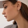 3 Pairs Hoop Earrings Set: Dainty Chain & Spike Designs in Gold/Silver for Multiple Piercings - 2 of 4