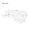 NicBex Modern 136.2" Sectional Sofa Modular U Shape Sofa Couch with 2 Removable Ottomans for Living Room Apartment - 2 of 4