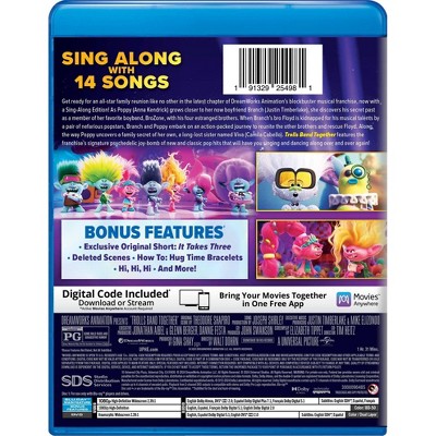 Trolls Band Together Sing-Along Edition Blu-ray + DVD + Digital