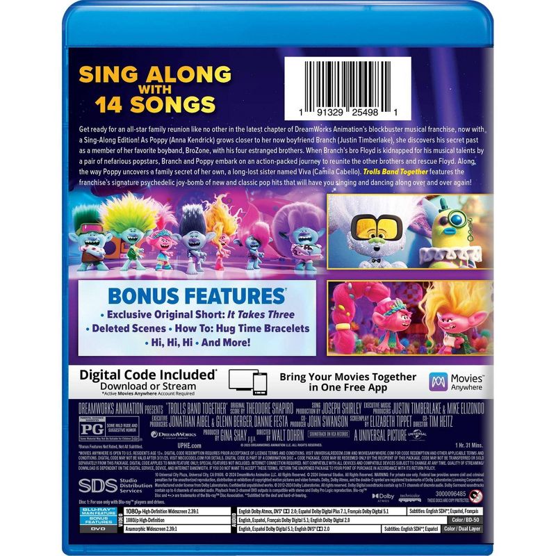 Trolls Band Together (Blu-ray + DVD + Digital), 3 of 4