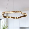 LNC Deslumbrante Modern Luxury Circle Integrated LED Crystal Chandelier,Polished Gold,20in/25.6in - 2 of 4